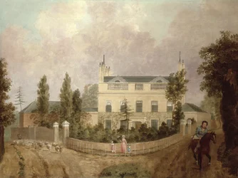 Ansicht eines Landhauses, ca. 1840